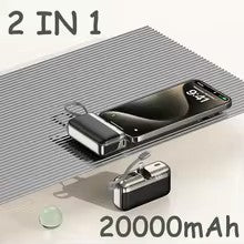 20000mAh Capsule Power Bank High Capacity 22.5w Super Fast Charging Powerbank Portable External Battery For All Phones